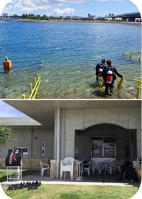 沖縄県那覇市内にある波の上うみそら公園ではFUNダイビングやダイビングライセンス講習の開催が可能です